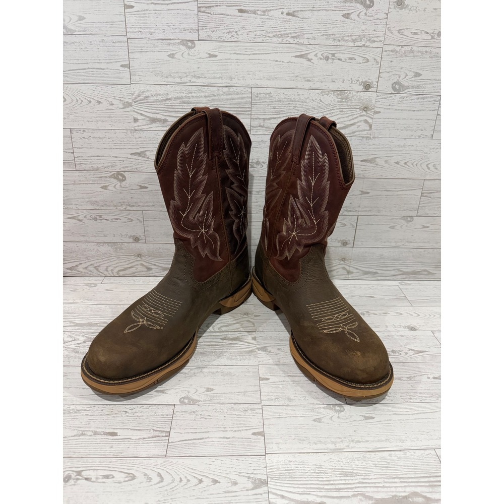 Tony Lama Waterproof Brown Leather Western Boots Size 12